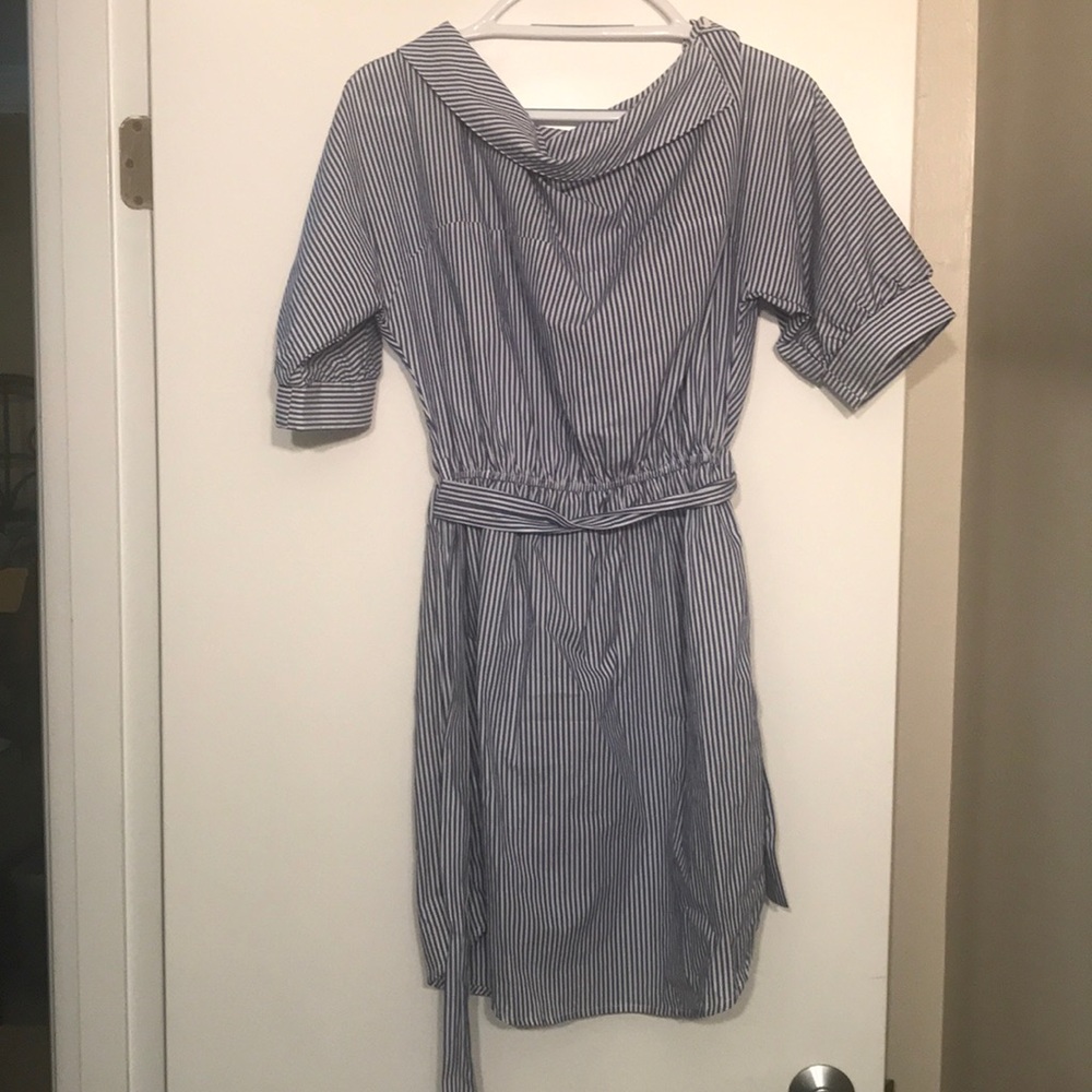 San joy blue/white dress